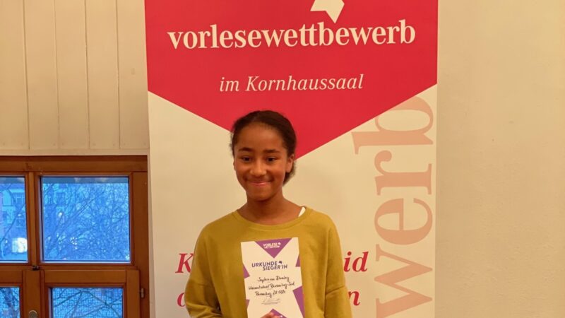 Sophia von Blomberg (6a) - Siegerin des Kreisentscheides Vorlesewettbewerb